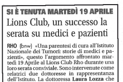 Aprile 2016 - Evento Lions Club di Rho